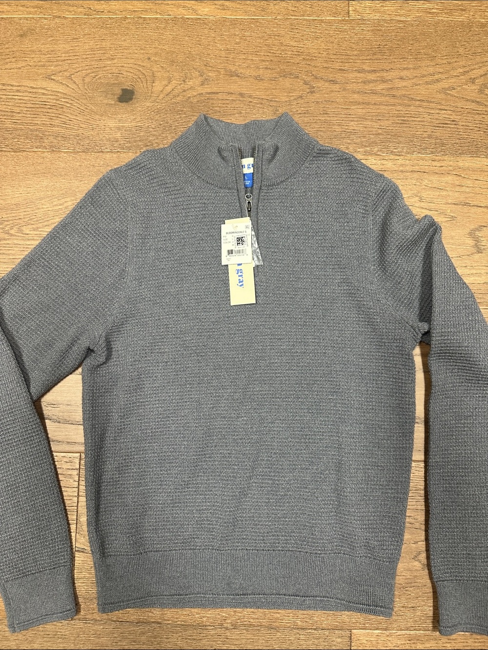 Kids Half-Zip Long Sleeve Waffle long sleeve - Gray